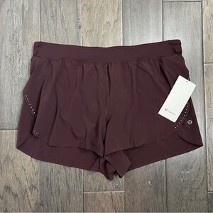 Lululemon NWT Fast and Free High-Rise Classic-Fit Split Short 3" Goodnight Plum